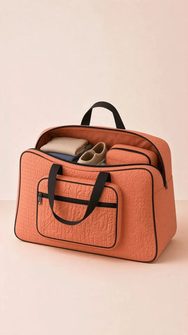 SSignature Carry Ease Quilted Bag - Storage & Travelling Bag [Orange]