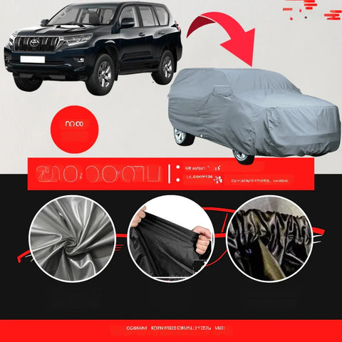Toyota Prado 2009-2023 Car Top Cover - Waterproof & Dustproof Silver Spray Coated + Free Bag