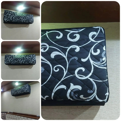 Printed Ultrasonic Quilted AC Cover - Black