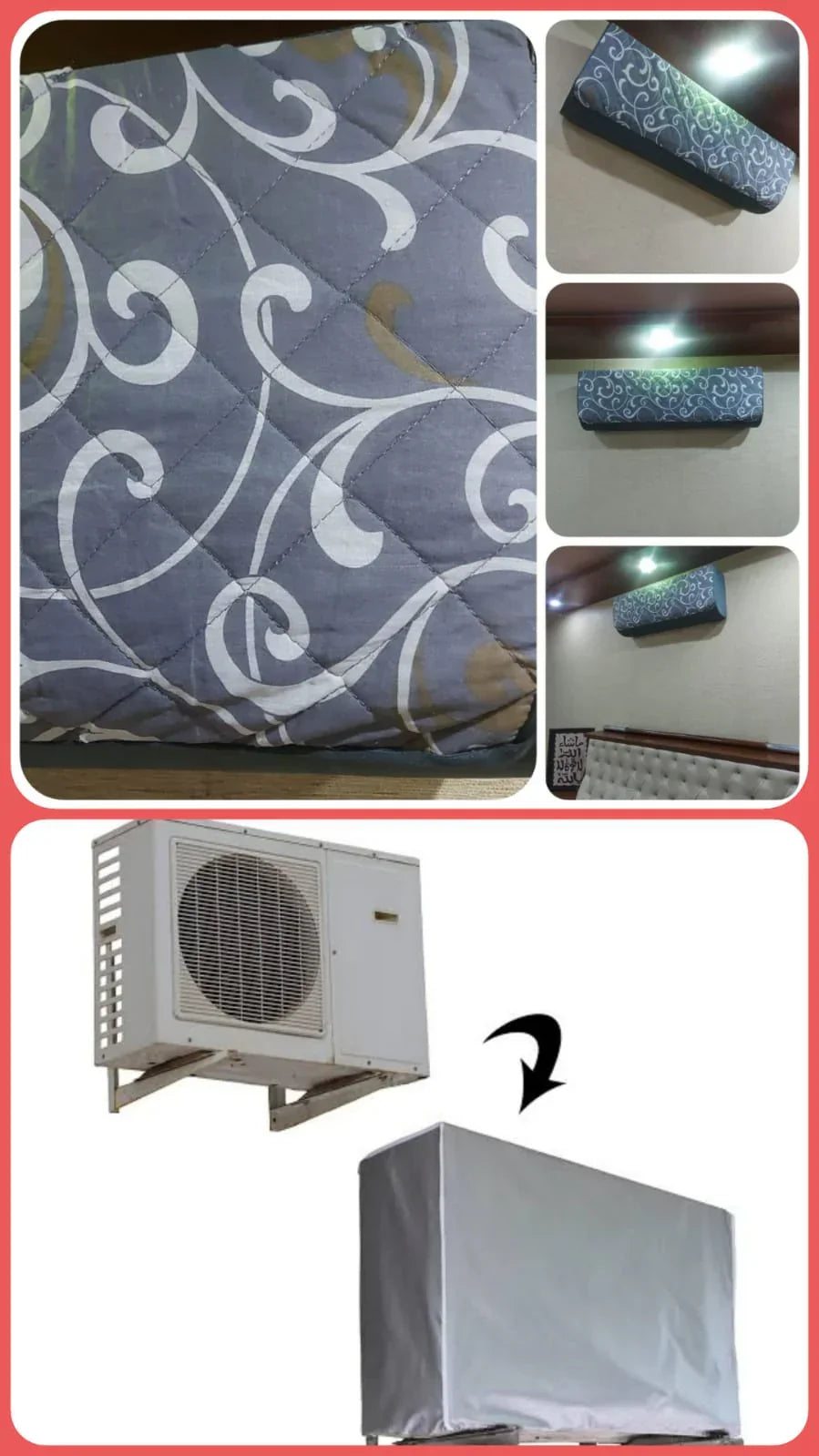 Printed Ultrasonic Quilted AC Cover - Grey