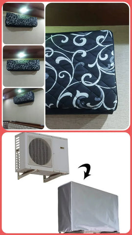 Printed Ultrasonic Quilted AC Cover - Black