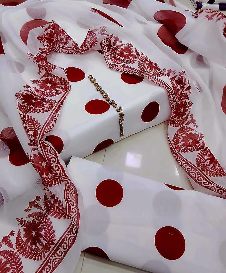 Swiss Digital Print 3Pc Dress Silk Duppta SW-05