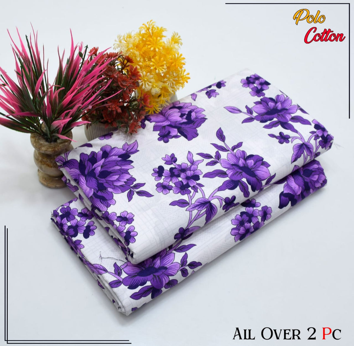 2 PC SUMMER PRINTED POLO COTTON 135
