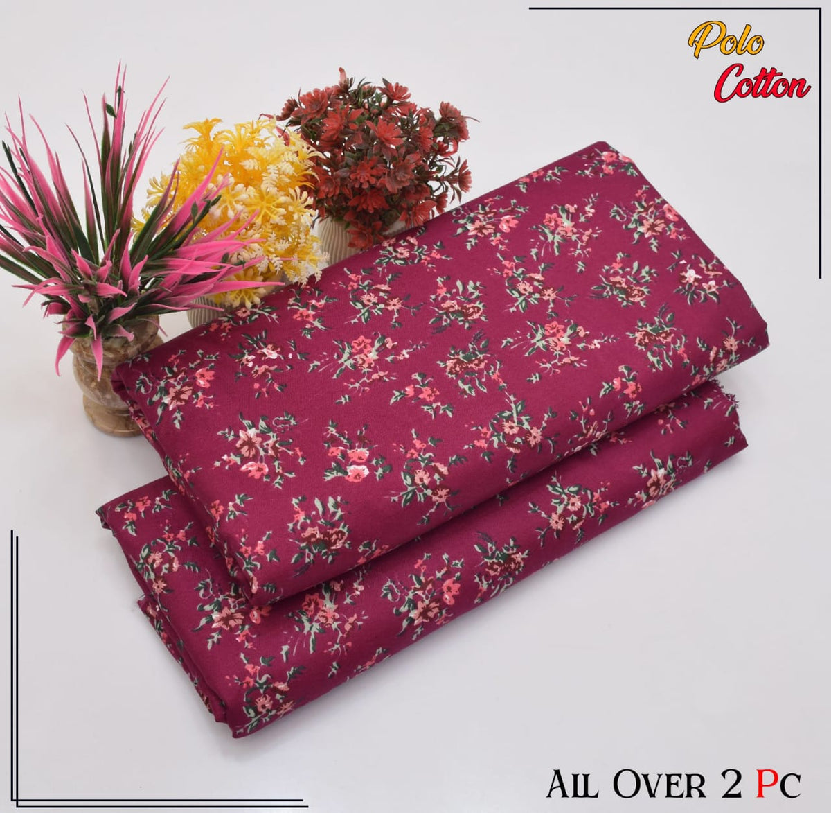 2 PC SUMMER PRINTED POLO COTTON 130
