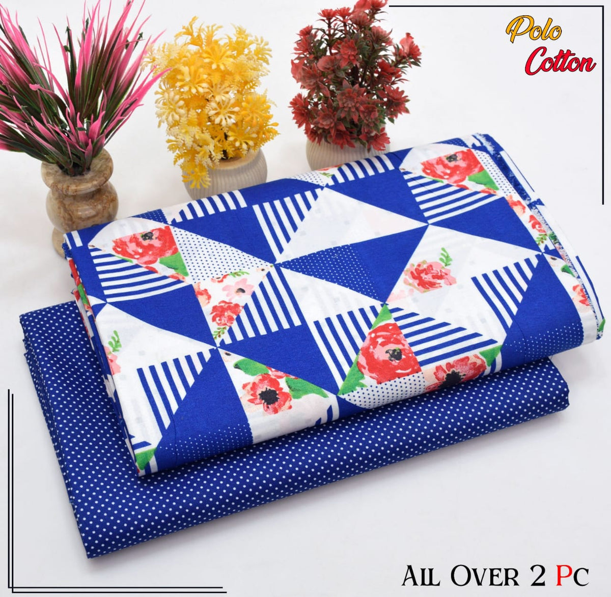 2 PC SUMMER PRINTED POLO COTTON 124