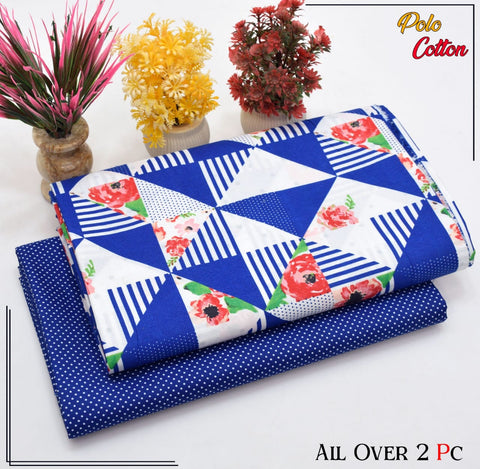 2 PC SUMMER PRINTED POLO COTTON 124