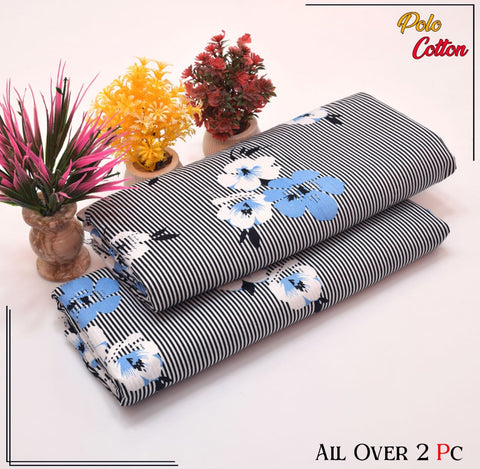 2 PC SUMMER PRINTED POLO COTTON 114