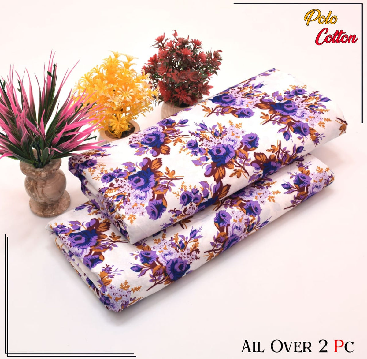 2 PC SUMMER PRINTED POLO COTTON 110