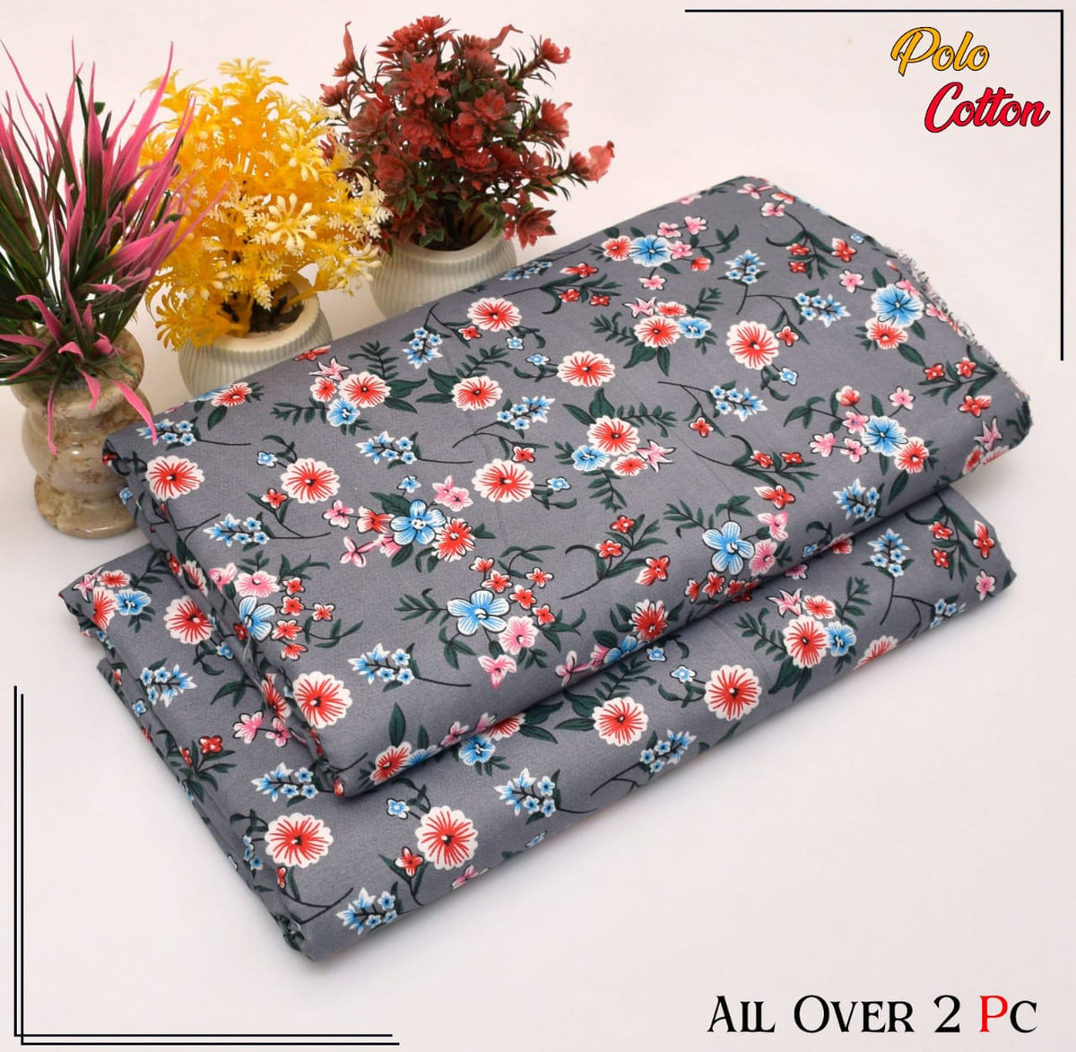 2 PC SUMMER PRINTED POLO COTTON 107