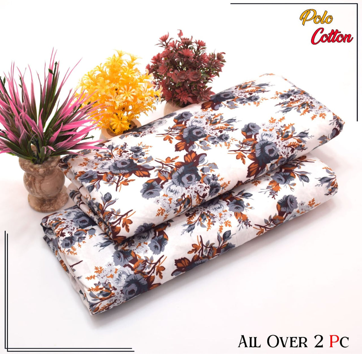 2 PC SUMMER PRINTED POLO COTTON 101