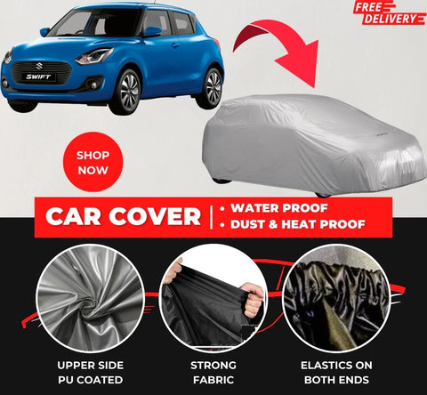 Suzuki Swift 2022-2023 Car Top Cover - Waterproof & Dustproof Silver Spray Coated + Free Bag (Car-05)