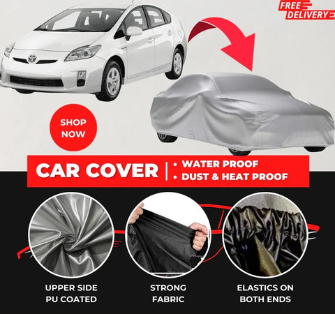 Toyota Prius 2015-2023 Car Top Cover - Waterproof & Dustproof Silver Spray Coated + Free Bag  (Car-06)