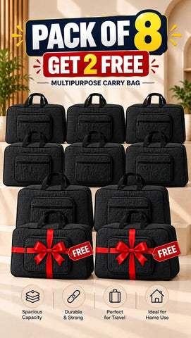 Signature Carry Ease Quilted Bag - Storage & Travelling Bag [Black]