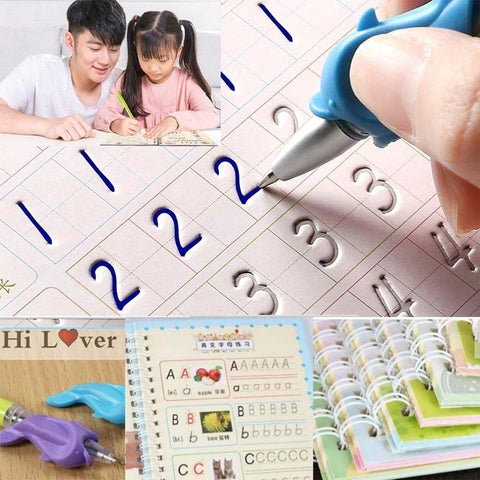 MAGICAL LEARNING AND GROWTH BOOK FOR KIDS (4 BOOKS + 1 PEN + 1 GRIP + 10 REFILL)