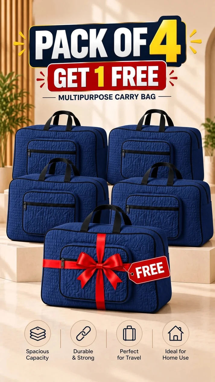 Signature Carry Ease Quilted Bag - Storage & Travelling Bag [Navy Blue]