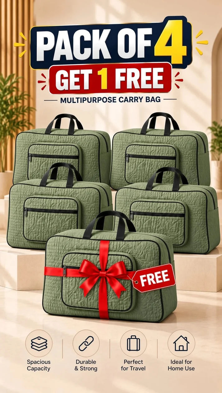Signature Carry Ease Quilted Bag - Storage & Travelling Bag [Olive Green]