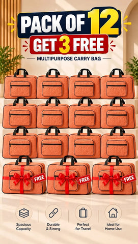 SSignature Carry Ease Quilted Bag - Storage & Travelling Bag [Orange]