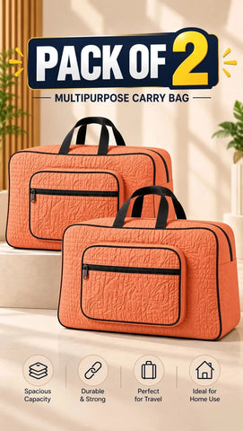 SSignature Carry Ease Quilted Bag - Storage & Travelling Bag [Orange]