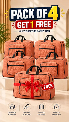SSignature Carry Ease Quilted Bag - Storage & Travelling Bag [Orange]