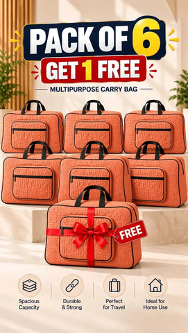 SSignature Carry Ease Quilted Bag - Storage & Travelling Bag [Orange]
