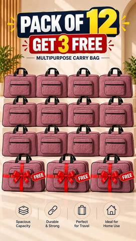 Signature Carry Ease Quilted Bag - Storage & Travelling Bag [Carrot]