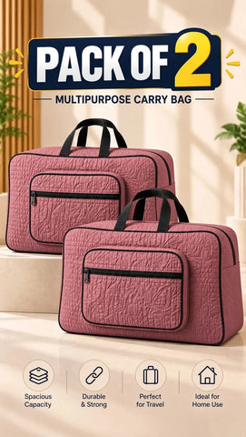 Signature Carry Ease Quilted Bag - Storage & Travelling Bag [Carrot]