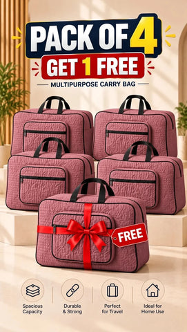 Signature Carry Ease Quilted Bag - Storage & Travelling Bag [Carrot]