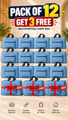 Signature Carry Ease Quilted Bag - Storage & Travelling Bag [Sky Blue]