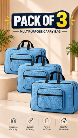 Signature Carry Ease Quilted Bag - Storage & Travelling Bag [Sky Blue]