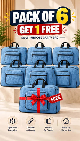 Signature Carry Ease Quilted Bag - Storage & Travelling Bag [Sky Blue]
