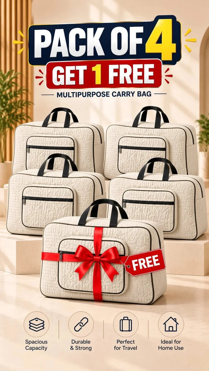 Signature Carry Ease Quilted Bag - Storage & Travelling Bag [White]