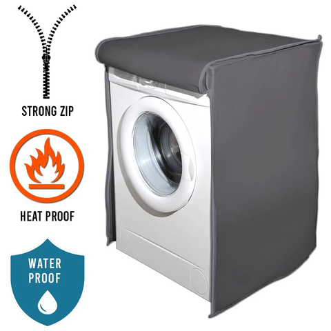 100% Waterproof Parachute Front Loaded Washing Machine Cover - Grey