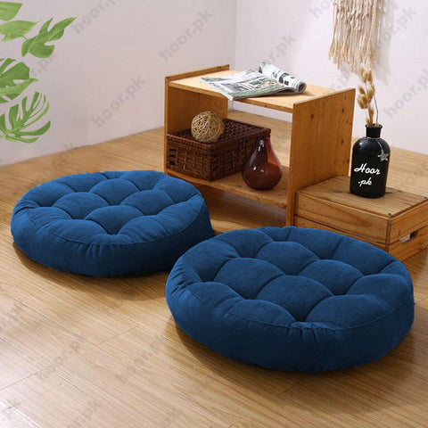 Round Shape Floor Cushions – Blue